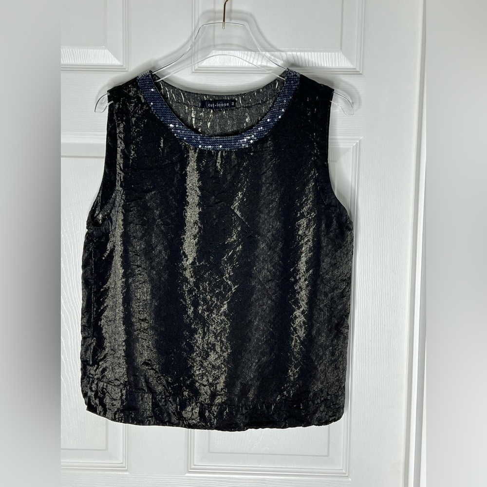 Cut.Loose Sequins Tank Top Sz M - Picture 8 of 8